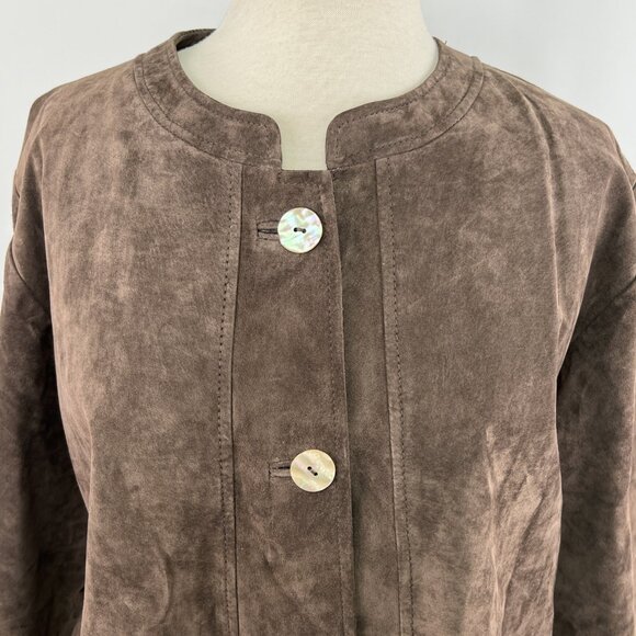 David Dart XL Leather Jacket Womens Brown Suede Western Ranch Boho - Picture 2 of 9